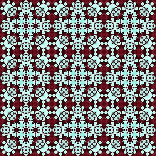 Photo seamless pattern small pattern of geometric flowers patterns for fabric and clothing