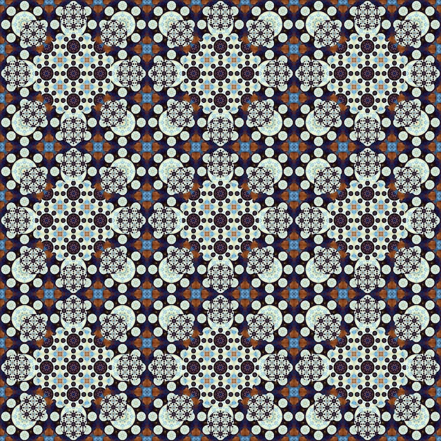 Seamless pattern Small pattern of geometric flowers Patterns for fabric and clothing