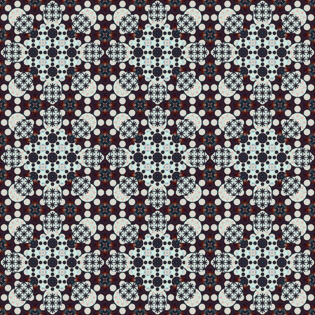 Seamless pattern Small pattern of geometric flowers Patterns for fabric and clothing