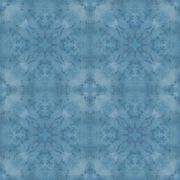 Seamless pattern of snowflakes on a blue background