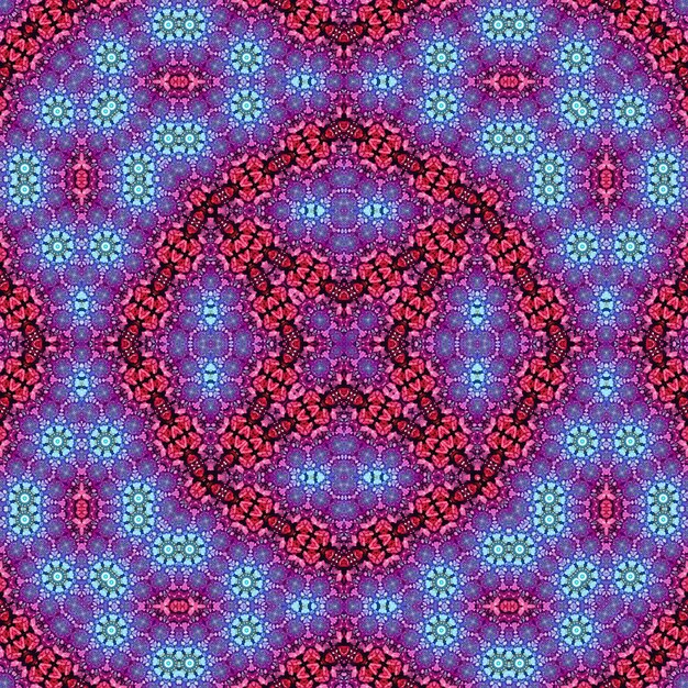 seamless pattern square mandala kaleidoscope