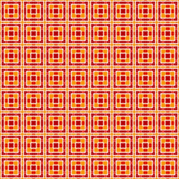A seamless pattern of squares with a red background