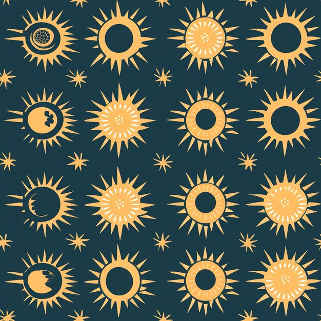 seamless pattern sun background