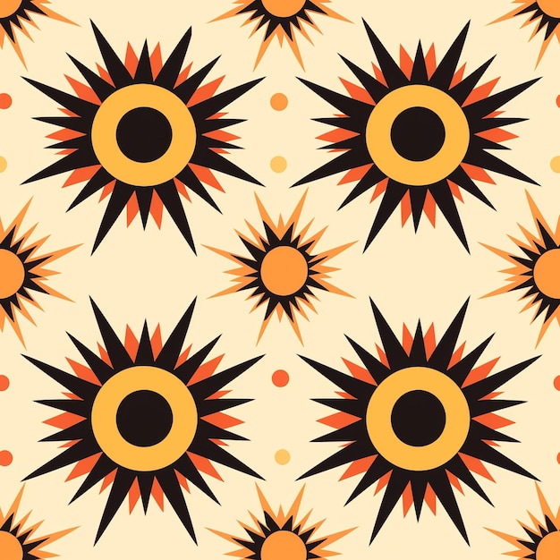 Photo seamless pattern sun background