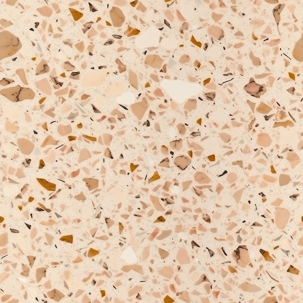 Foto motivo senza cuciture di pavimento in terrazzo con pavimenti in mosaico con pietre naturali in marmo di granito