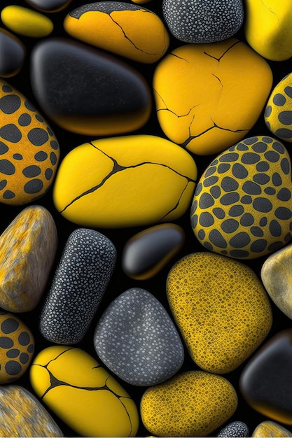 Seamless Pattern Texture Background Stones colors AI Generate