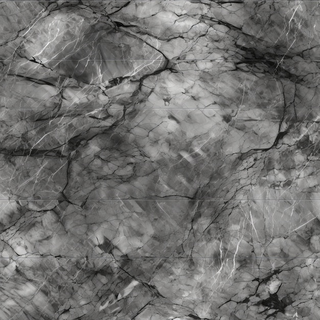 Seamless pattern texture of gray marble tiles AI Generation