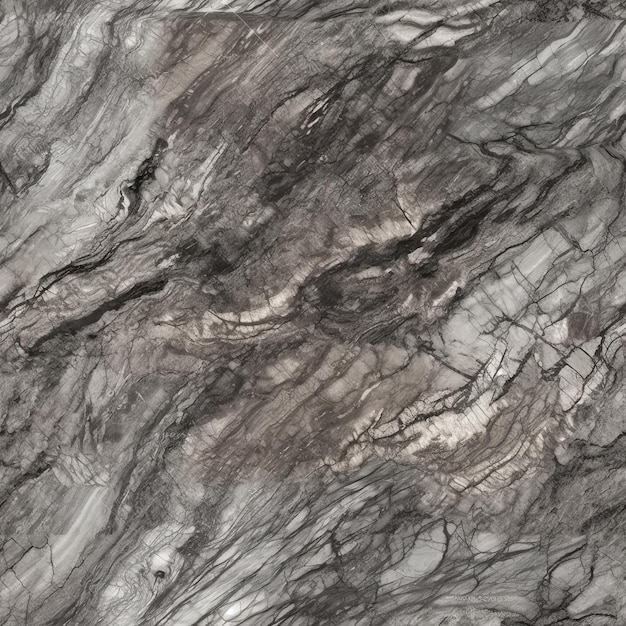 Seamless pattern texture of gray marble tiles AI Generation