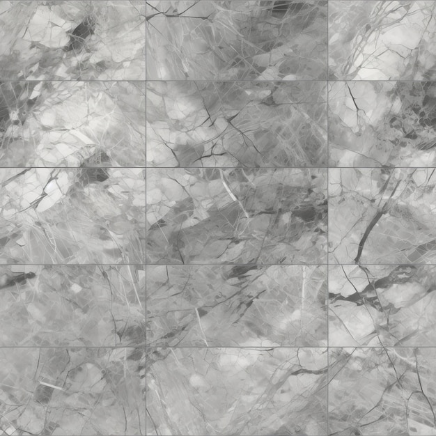 Photo seamless pattern texture of gray marble tiles ai generation
