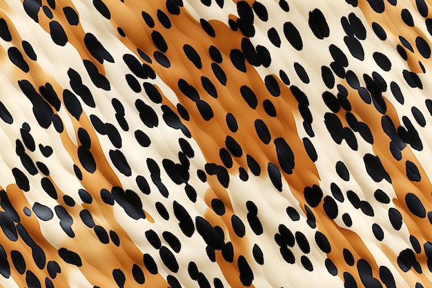 seamless pattern texture with animal color of cheetah leopard skin with black orange spots on a white background