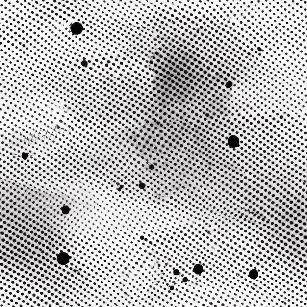 Photo seamless pattern in textured style of black ink dots