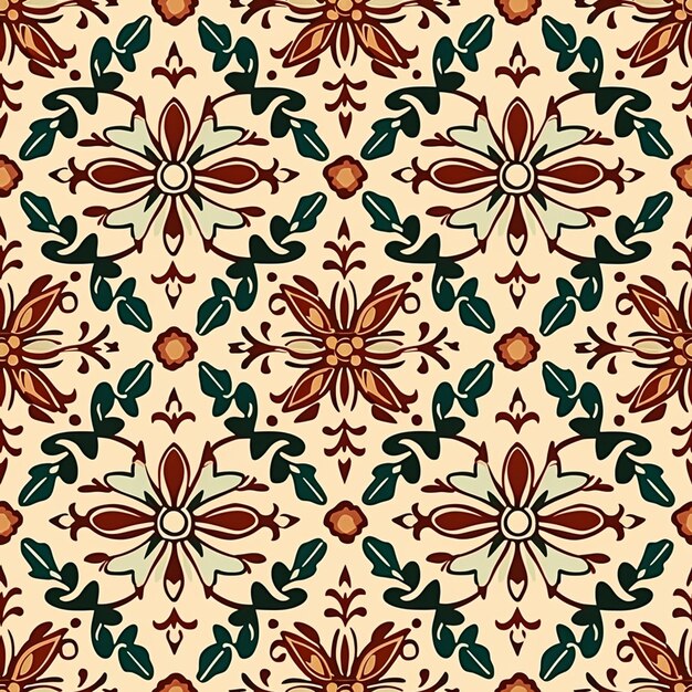 Seamless pattern tileable old Christmas holiday English antique country style print for wallpaper wrapping paper scrapbook fabric and product design idea