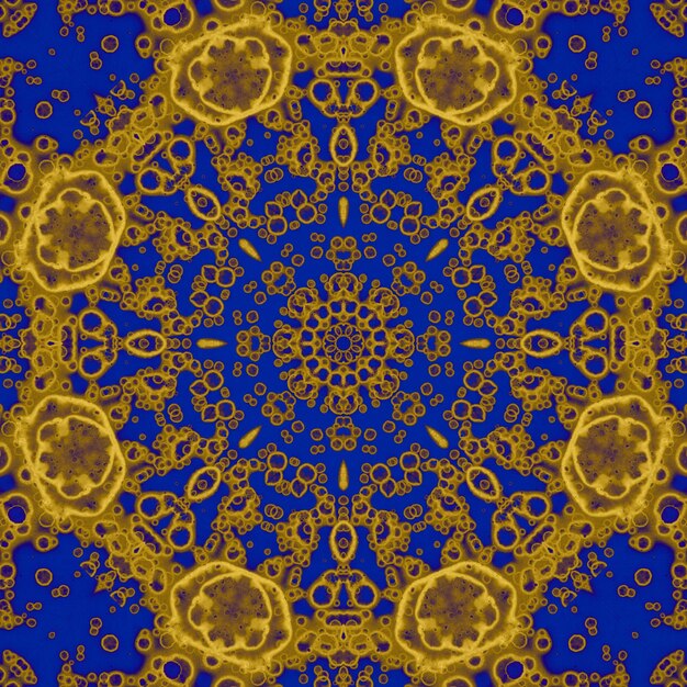 Seamless pattern ukrainian pattern blue yellow