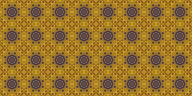 Seamless pattern Ukrainian pattern Blue yellow