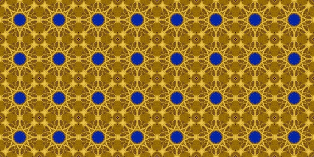 Seamless pattern Ukrainian pattern Blue yellow