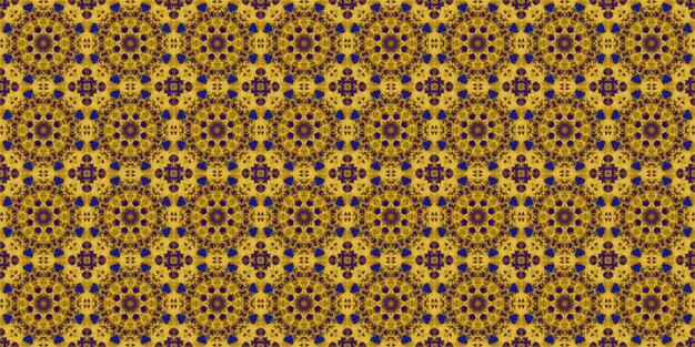 Seamless pattern Ukrainian pattern Blue yellow