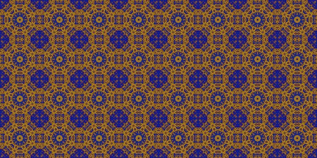 Seamless pattern Ukrainian pattern Blue yellow