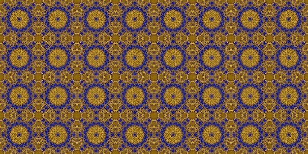 Seamless pattern Ukrainian pattern Blue yellow