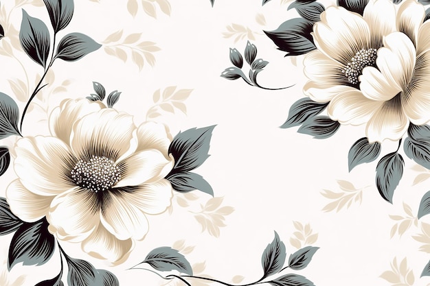 Seamless pattern vintage floral wallpaper