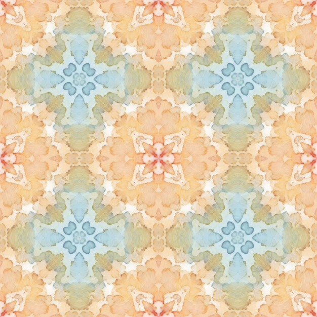 Seamless pattern of watercolor Handdrawn illustration