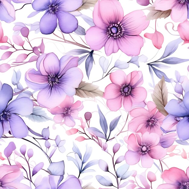 Seamless pattern watercolor illustration