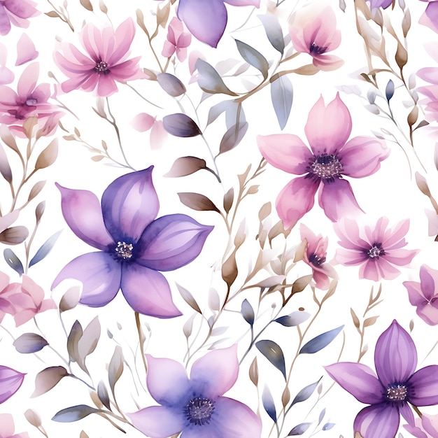 Seamless pattern watercolor illustration