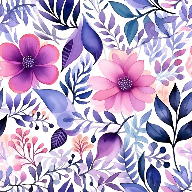 Seamless pattern watercolor illustration