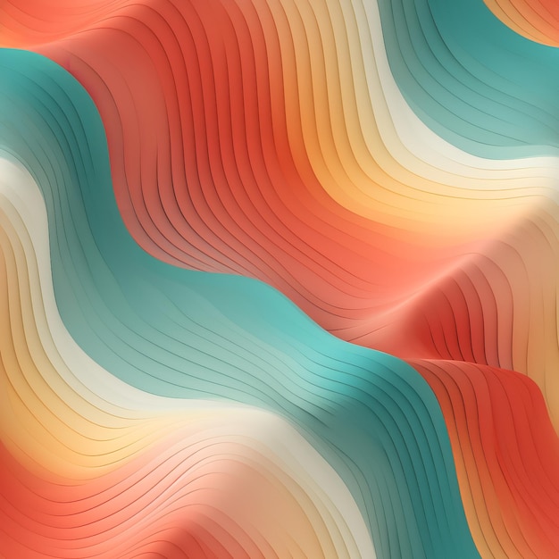 seamless pattern wavy wave lines