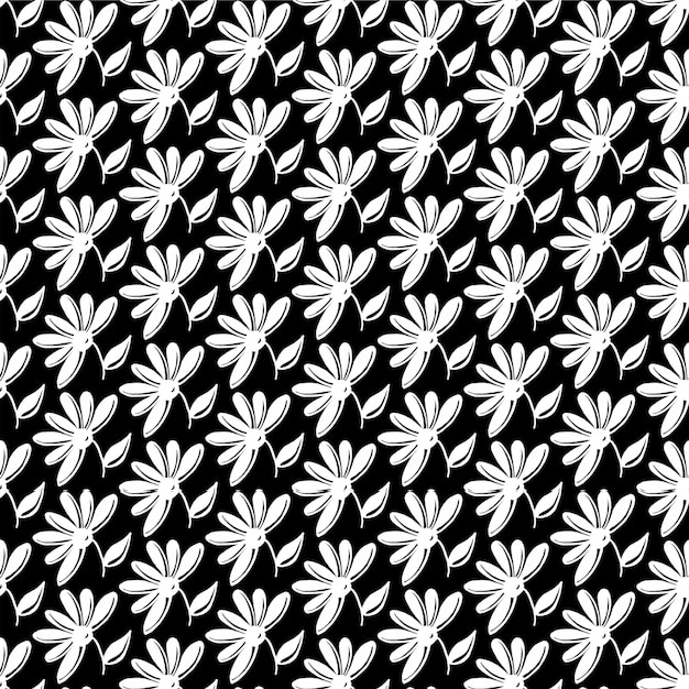 seamless pattern white daisies