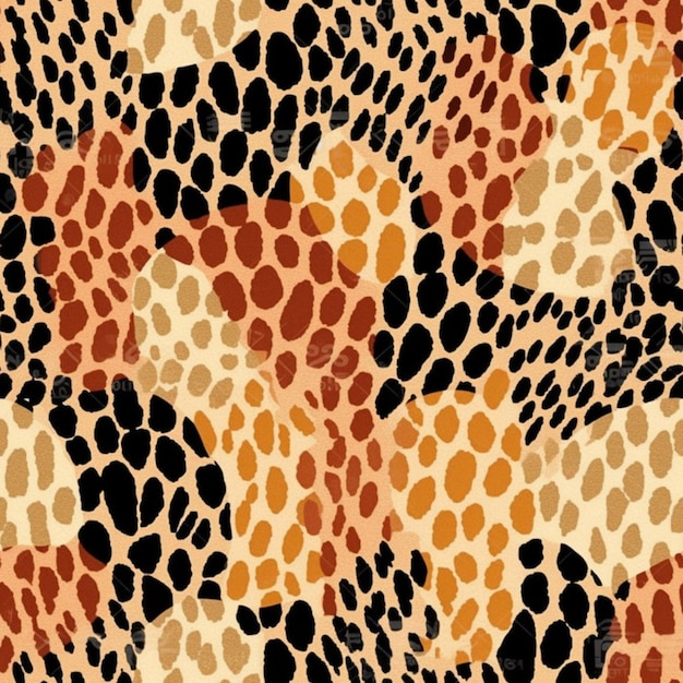 A seamless pattern with animal prints