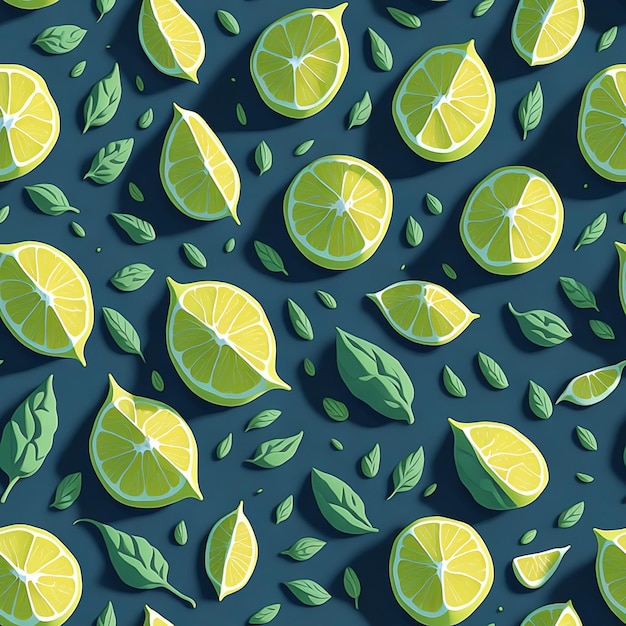 Photo seamless pattern with beautiful fruit motifs