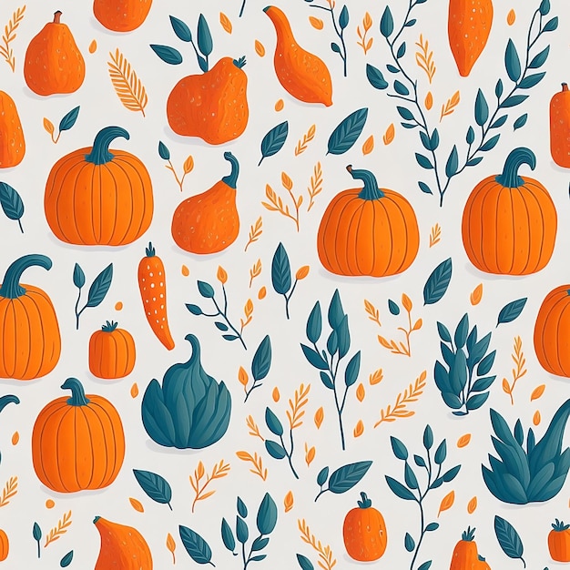 Seamless pattern with beautiful Halloween theme