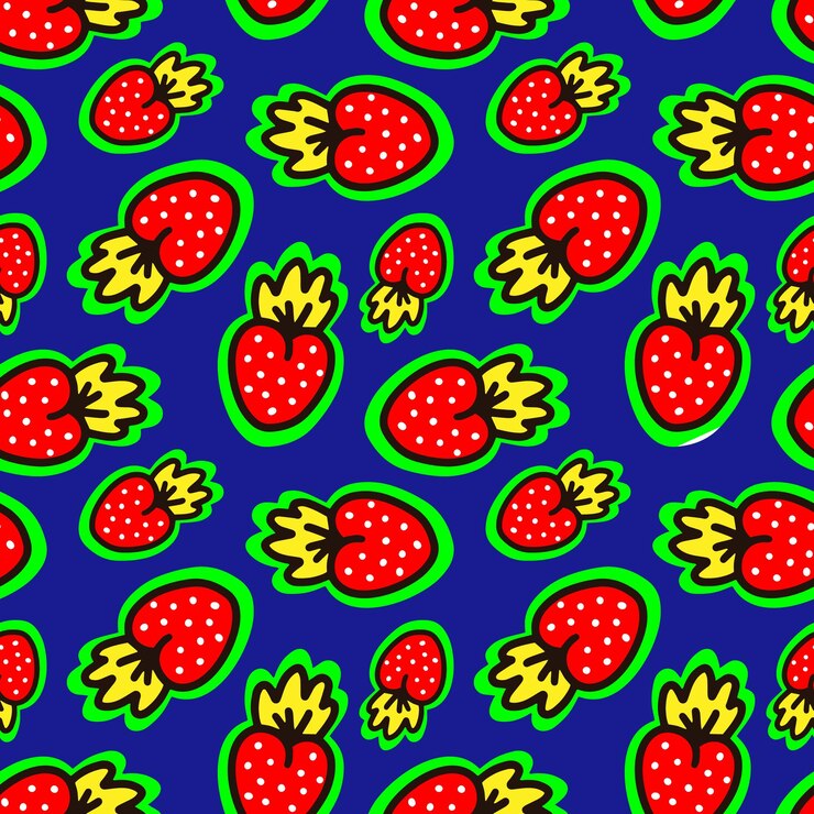 Seamless pattern with berries