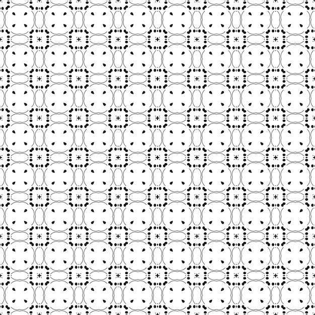 Photo a seamless pattern with black and white abstract flowers and leaves.