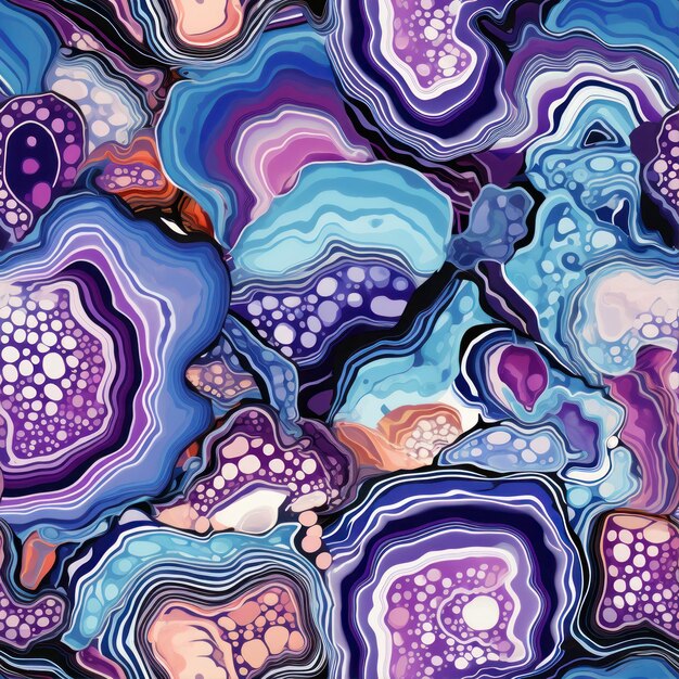Seamless pattern with blue agate Vector illustration for your design