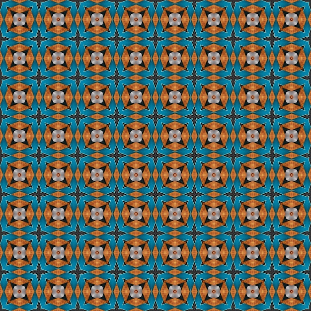 A seamless pattern with blue and orange colors.