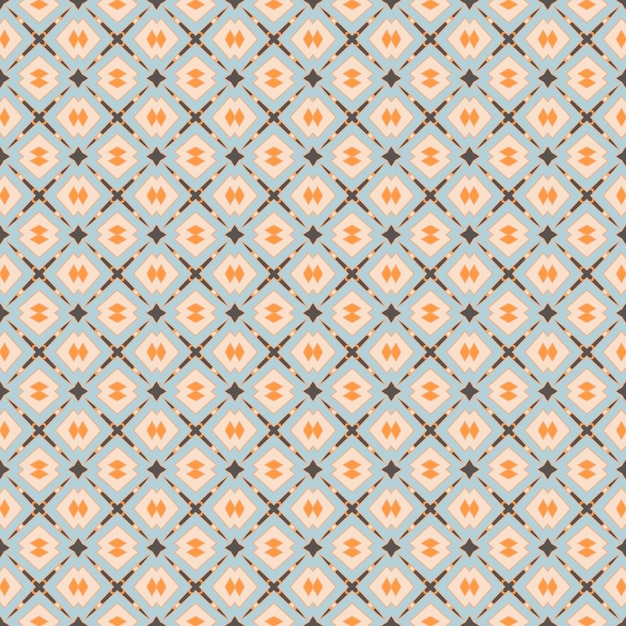 A seamless pattern with a blue and orange striped background.