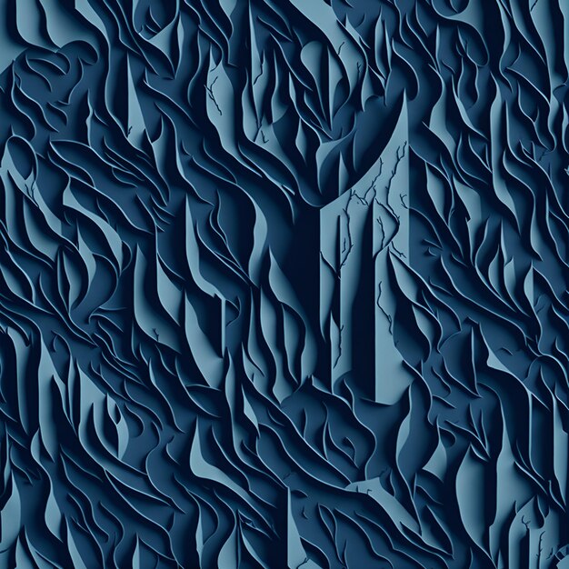 Photo a seamless pattern with blue wavy lines on a solid background