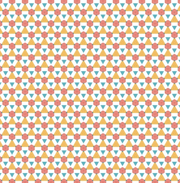 a seamless pattern with a blue and yellow hearts on a white background.