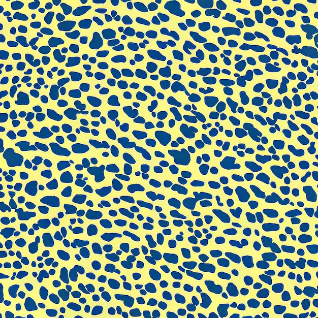 A seamless pattern with blue and yellow spots