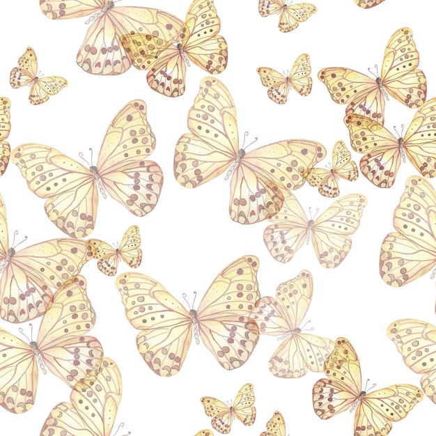 Seamless pattern with butterflyes