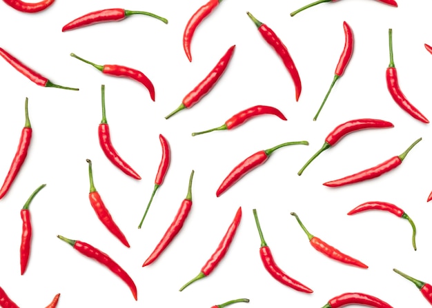 Seamless pattern with chilli pepper. Abstract background. Top view