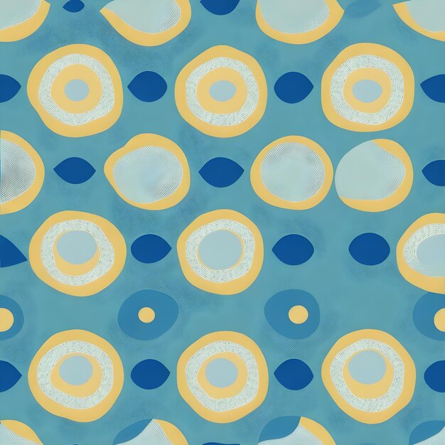 Photo seamless pattern with circles ai generated