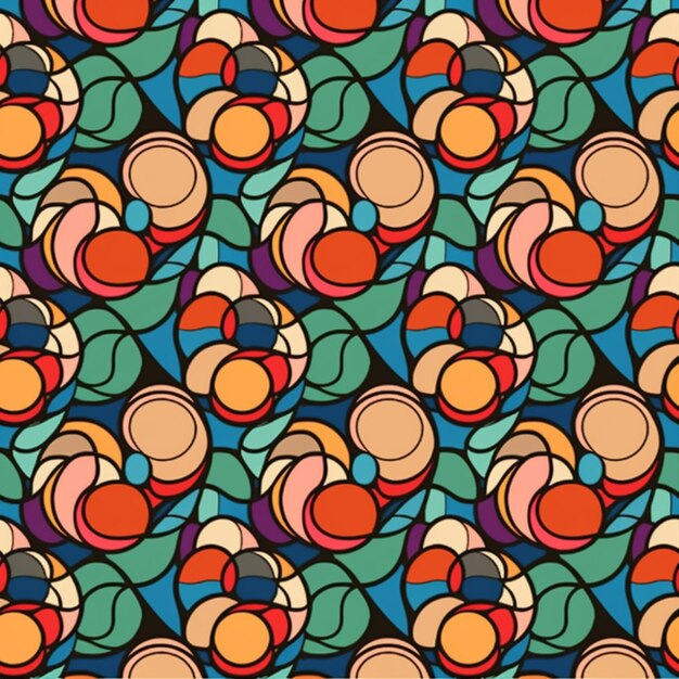 A seamless pattern with circles and circles.