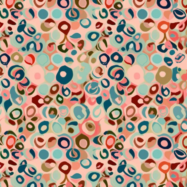 A seamless pattern with circles and dots.