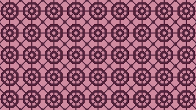 Seamless pattern with circles and a geometric pattern.