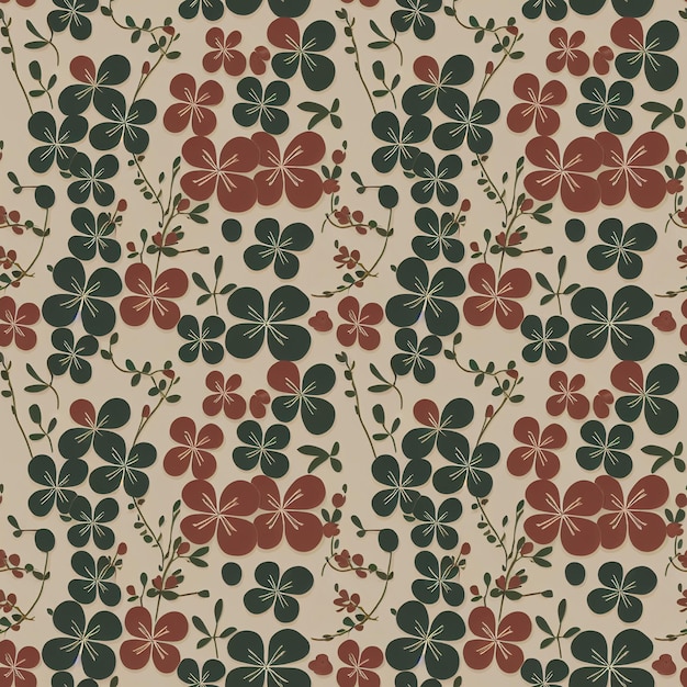 Seamless pattern with clover