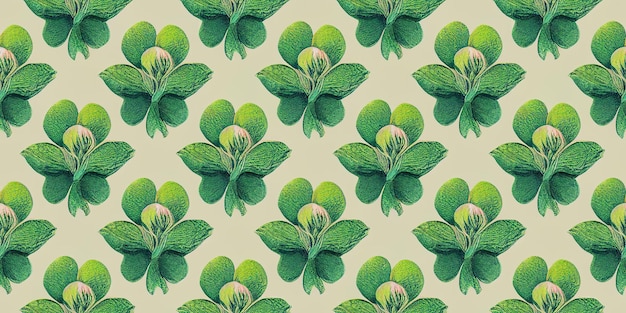 Seamless pattern with clover