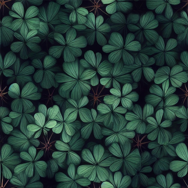 Seamless pattern with clover