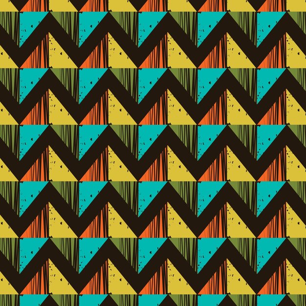 Photo a seamless pattern with colorful zigzag shapes.